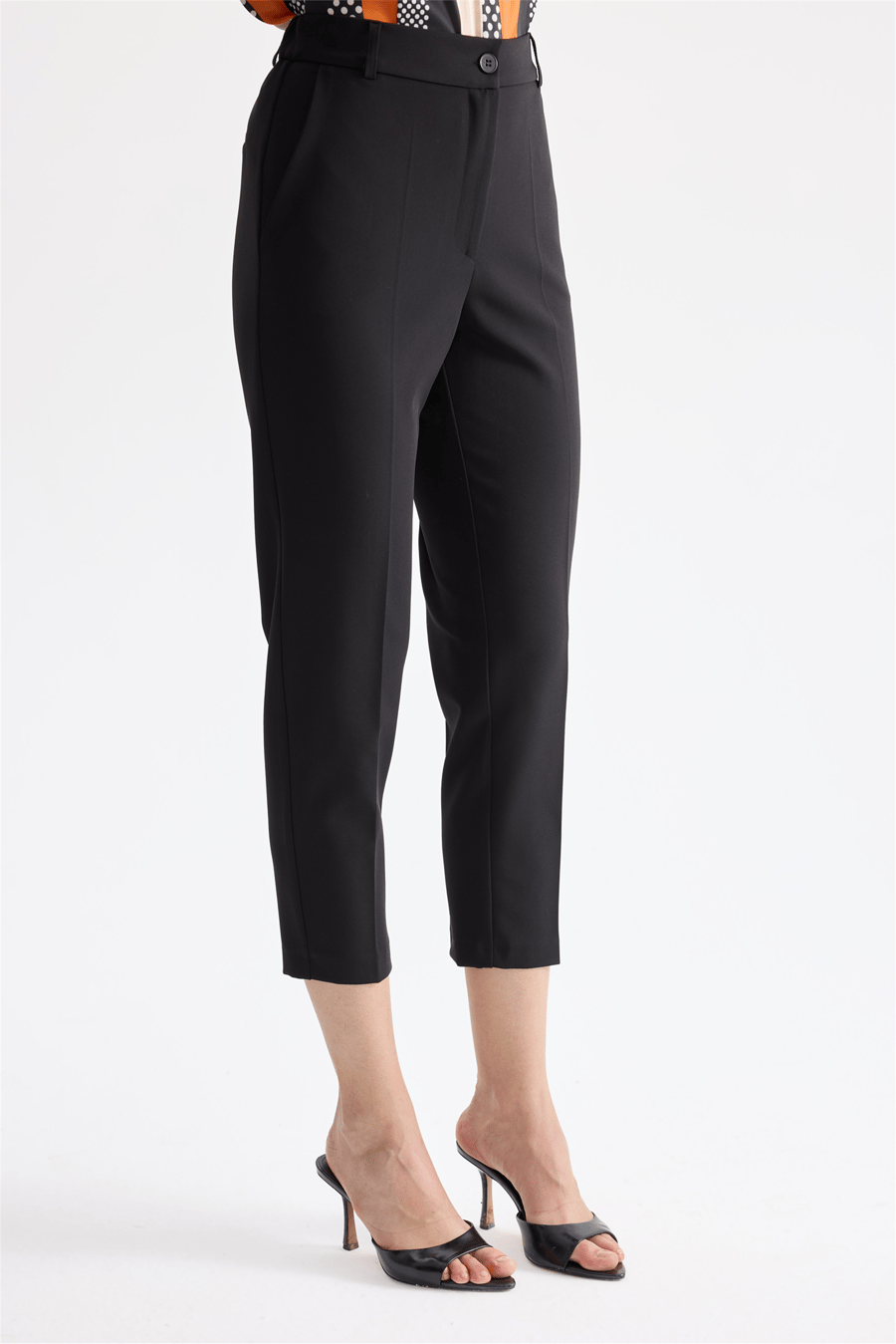 Mi Beli Lastikli Boru Paça Pantolon Siyah