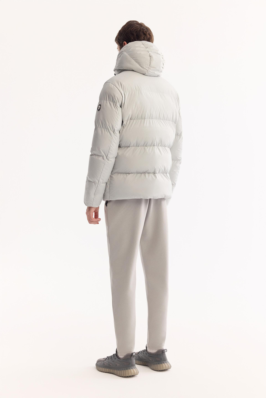 Light Grey Hooded Padded Jacket