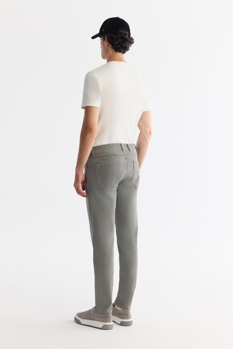 Açık Haki Eskitme Yıkamalı Esnek Jean Pantolon