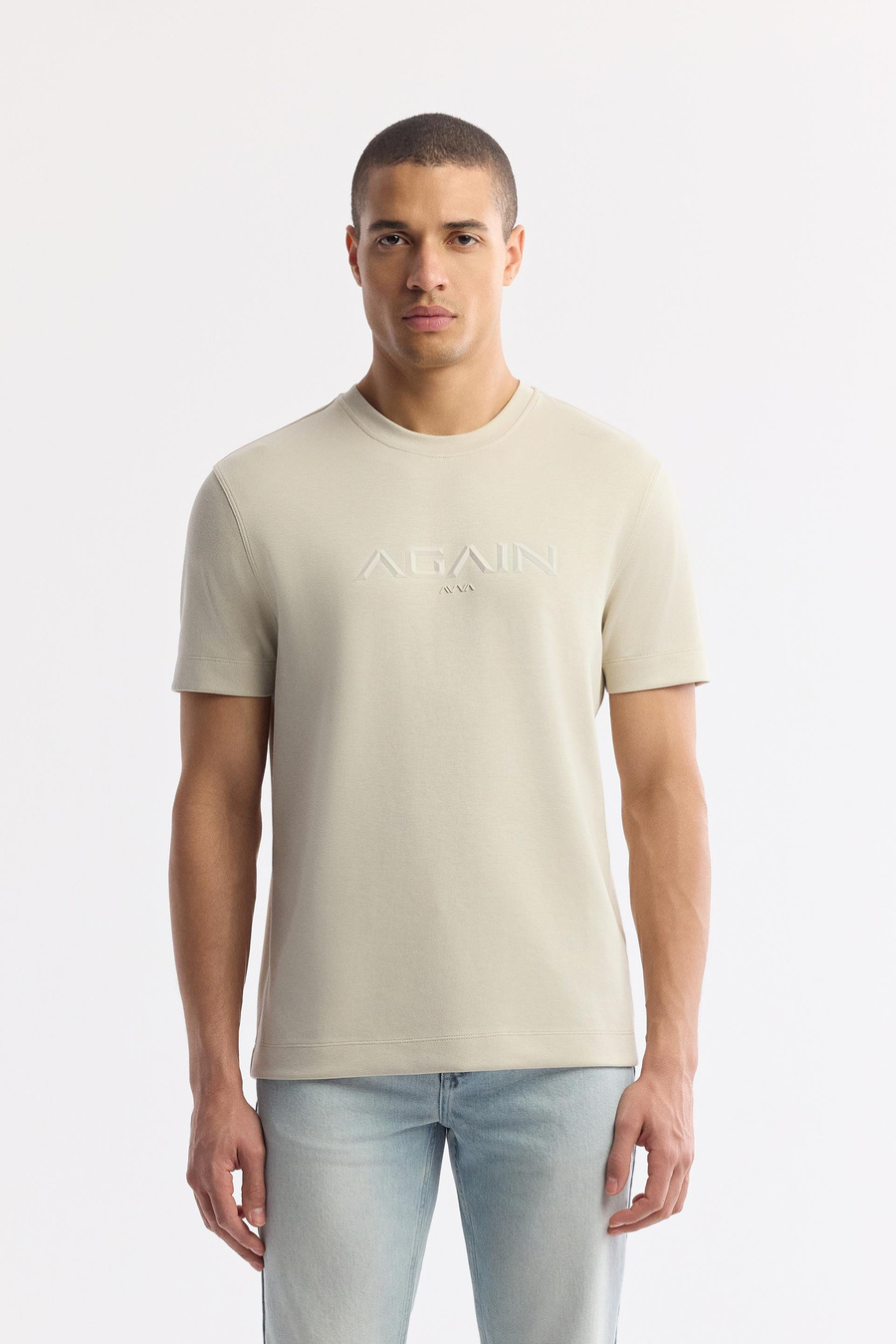 Açık Mavi Eskitme Yıkamalı Slim Fit Denim Pantolon