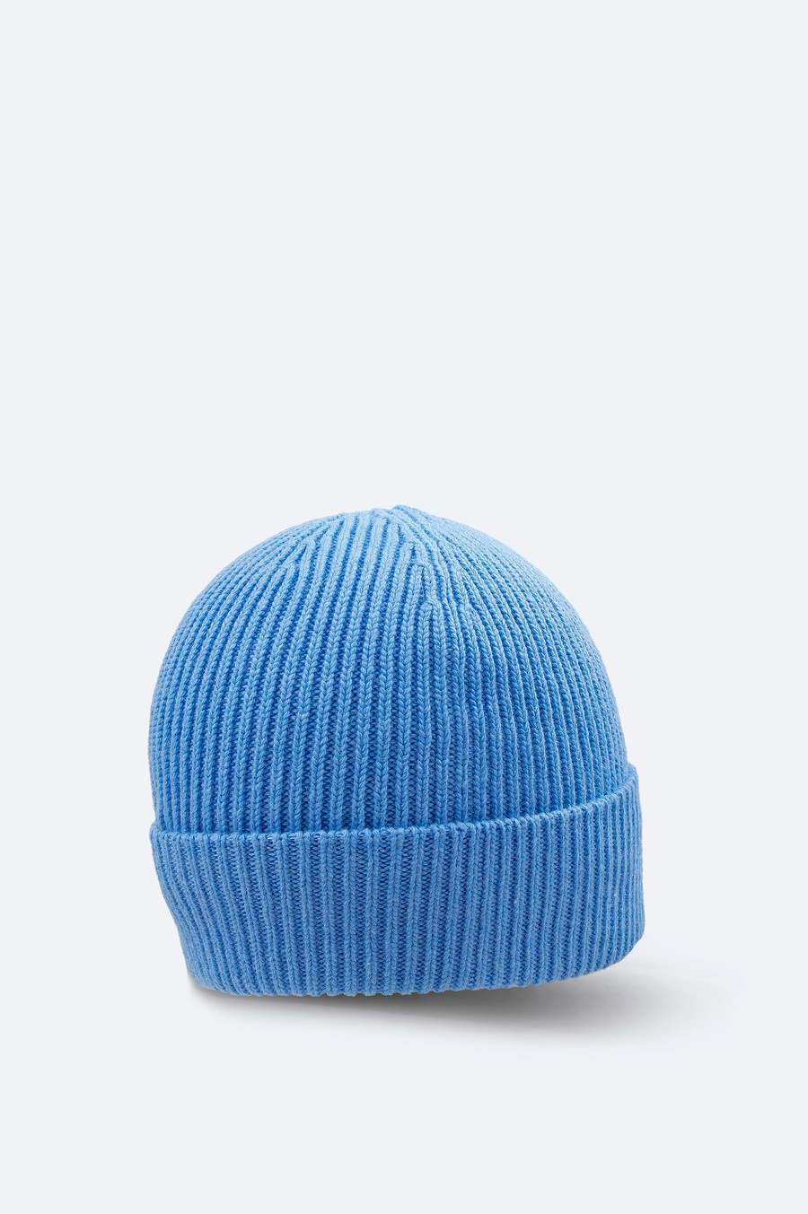 Light Blue Wool Blend Beanie
