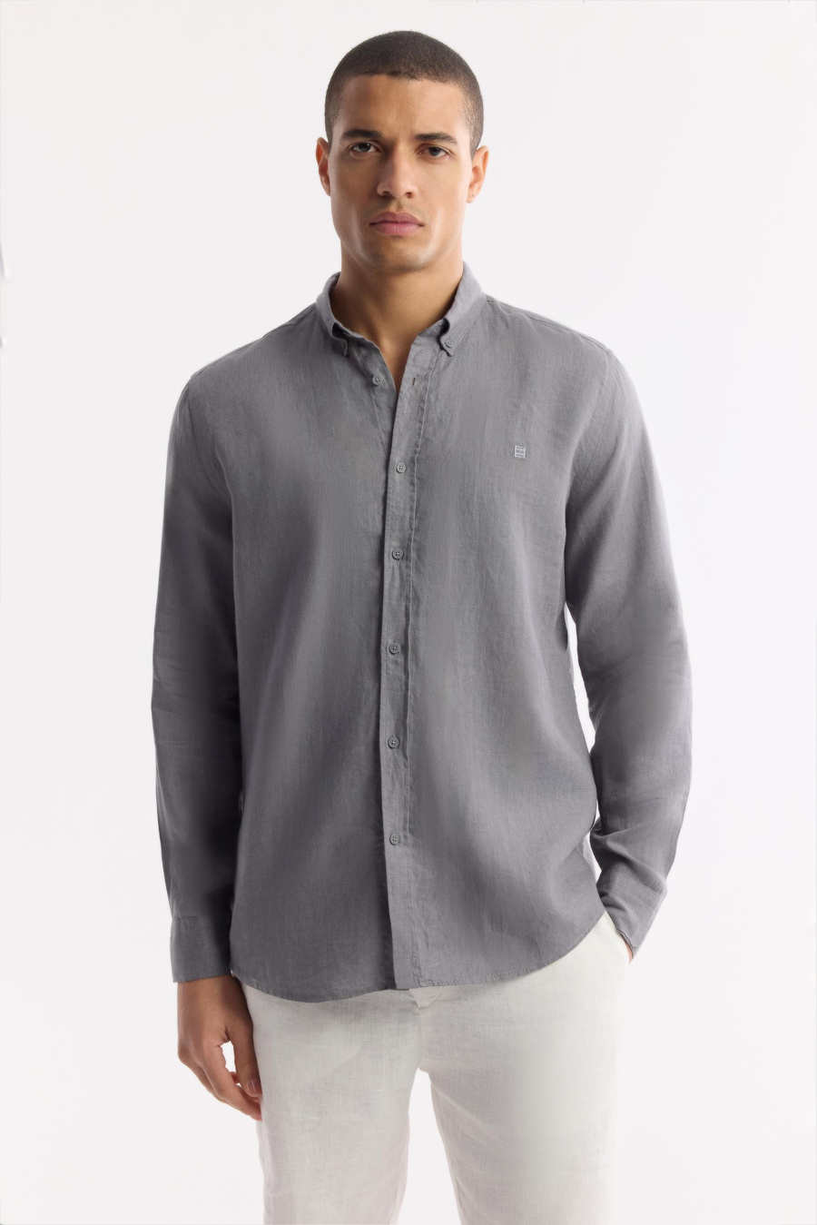 Anthracite Linen Shirt