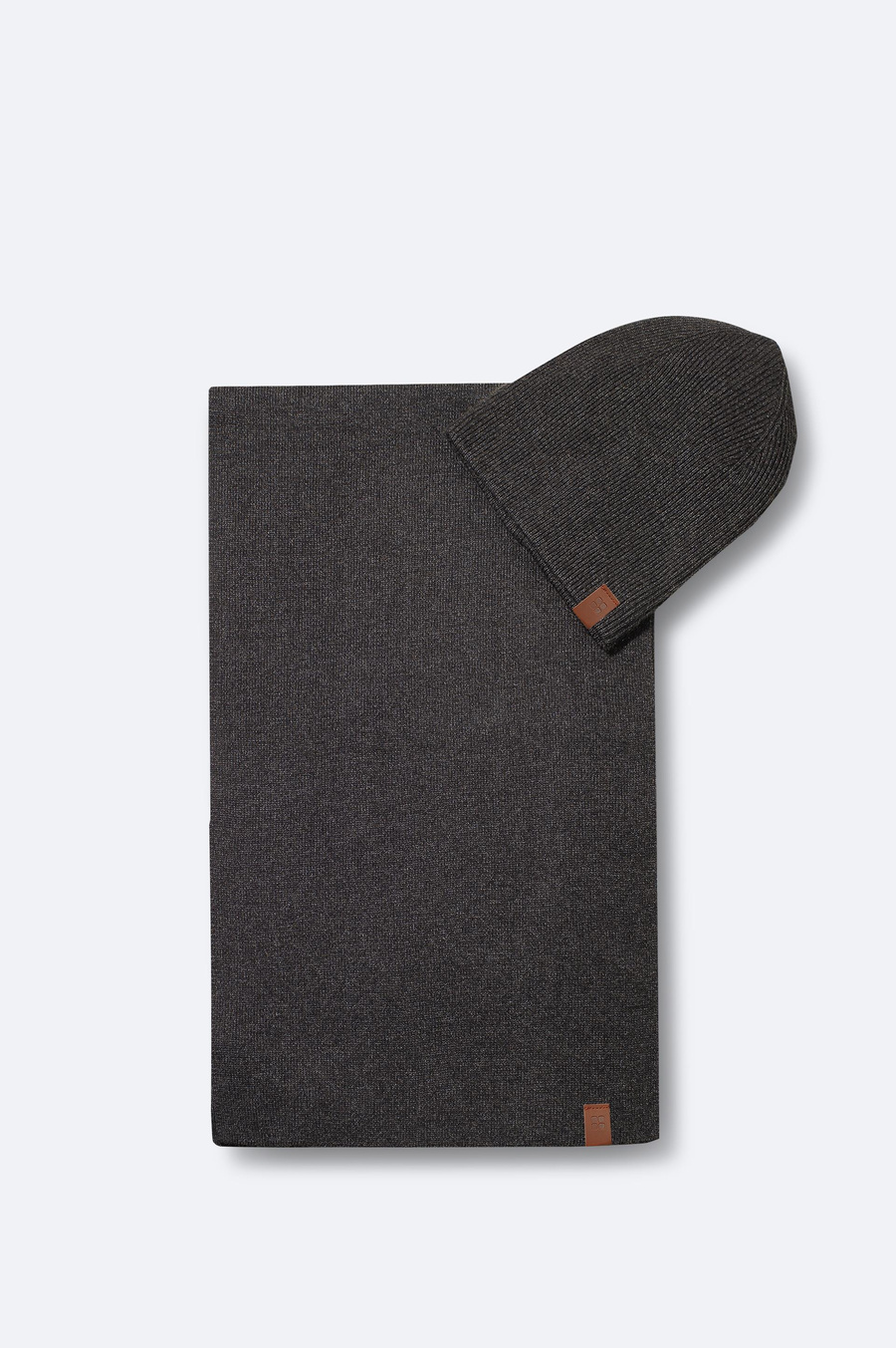 Antrasit Basic Triko Atkı Bere Takımı