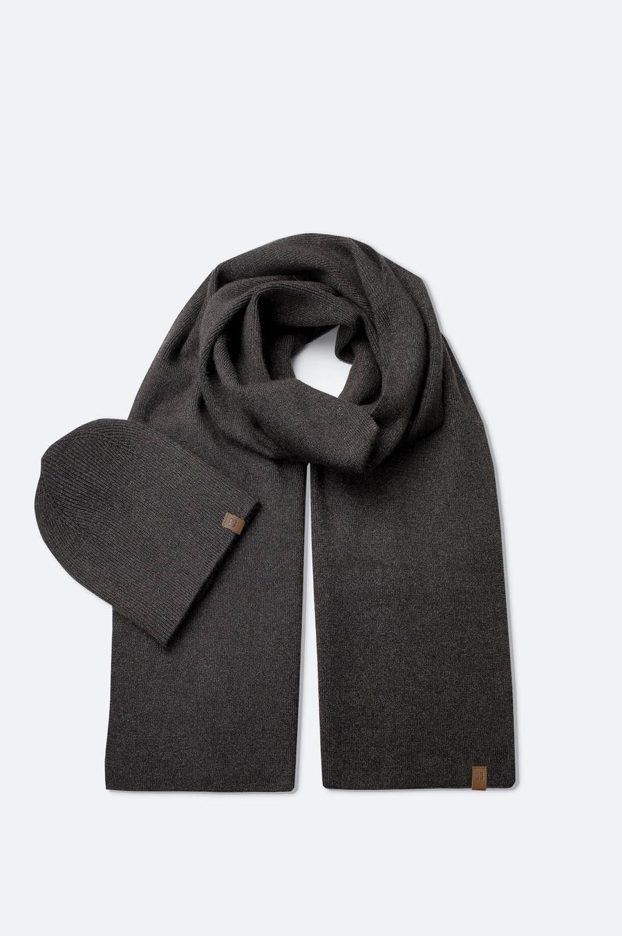 Antrasit Basic Triko Atkı Bere Takımı