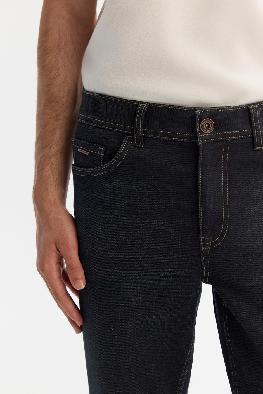 Antrasit Eskitme Yıkamalı Esnek Jean Pantolon