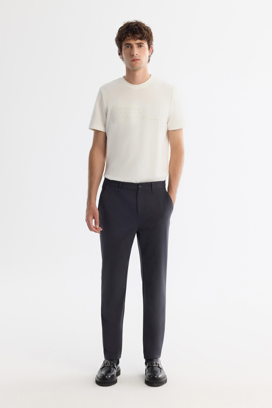 Antrasit Klasik Bel Yumuşak Tuşeli Slim Fit Chino Pantolon