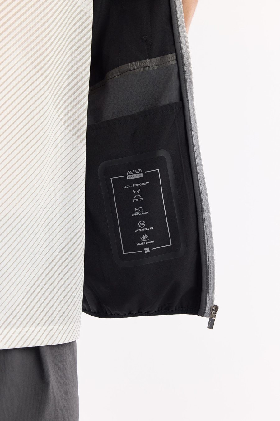 Antrasit Yaka İçin Kapüşonlu Femuarlı Dik Yaka Yelek