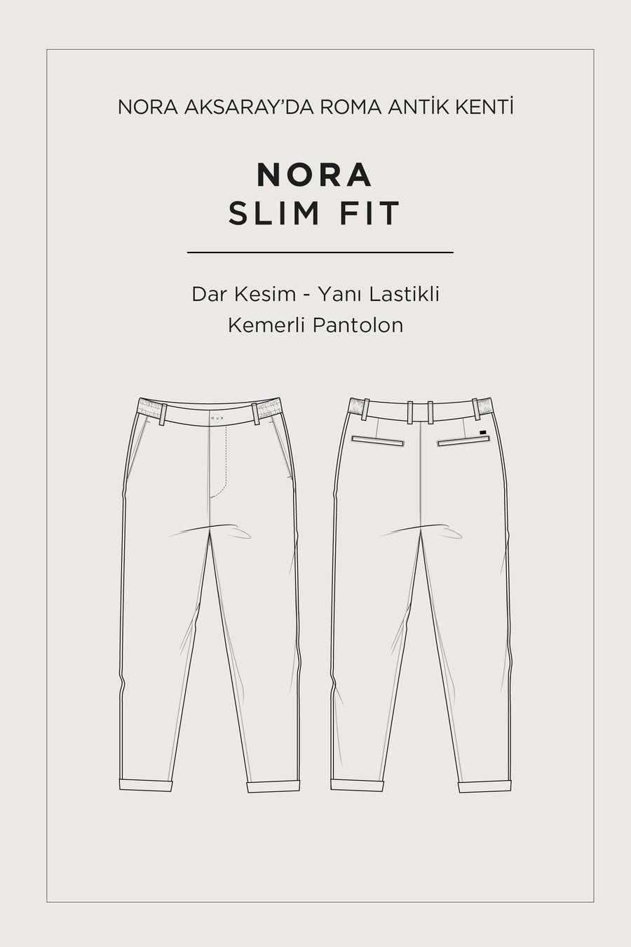 Anthracite Side Elastic Viscose Blend Pants