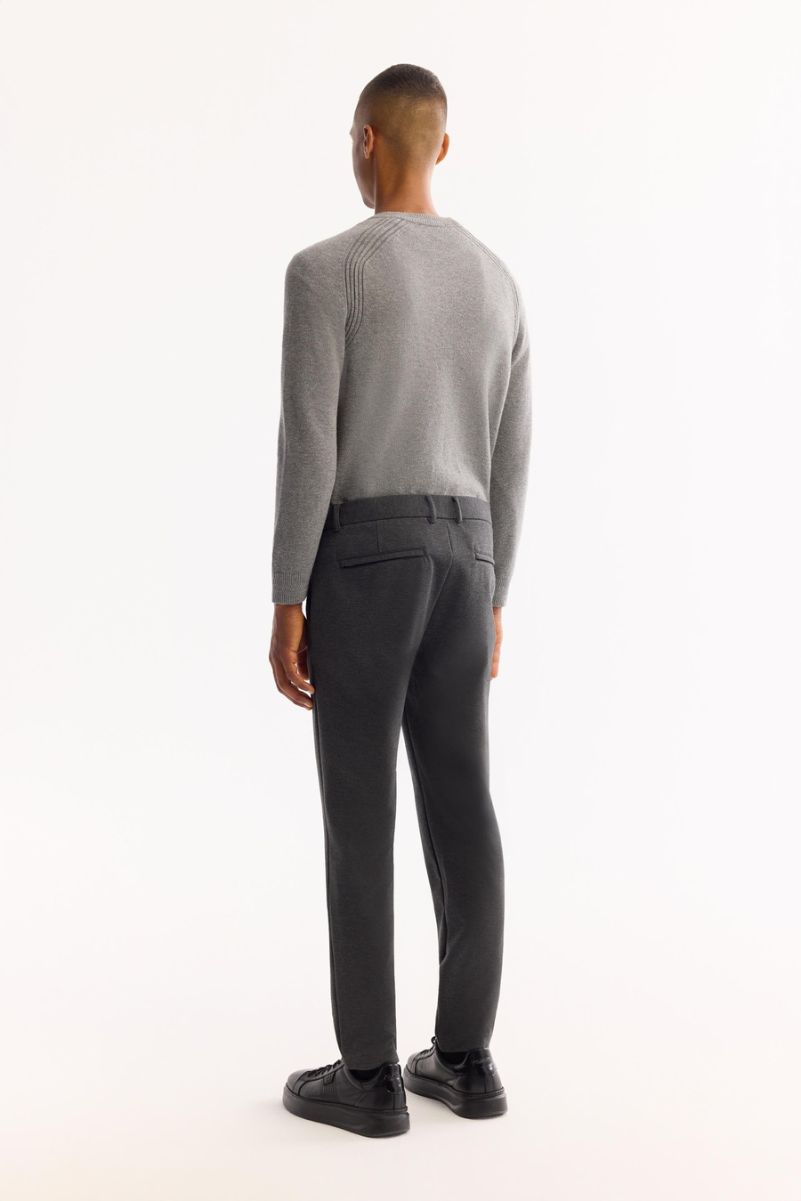 Antrasit Yanları Lastikli Slim Fit Chino Pantolon