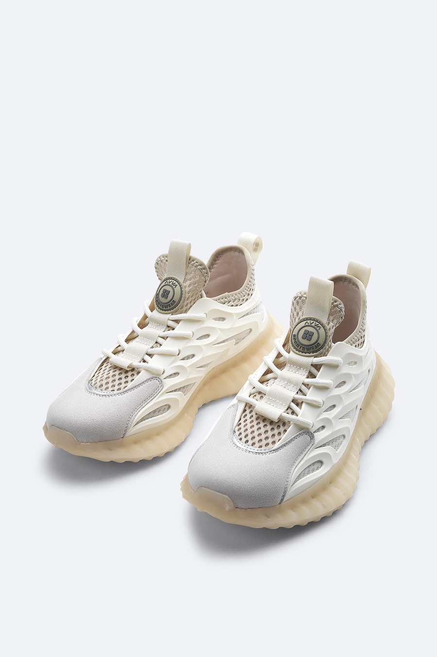 Bej Esnek Taban Sneaker