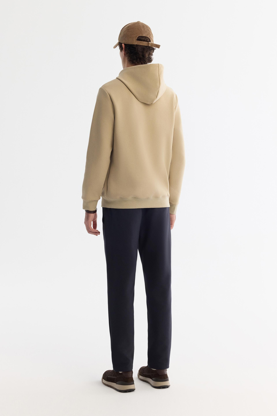 Bej Kapüşonlu Sweatshirt