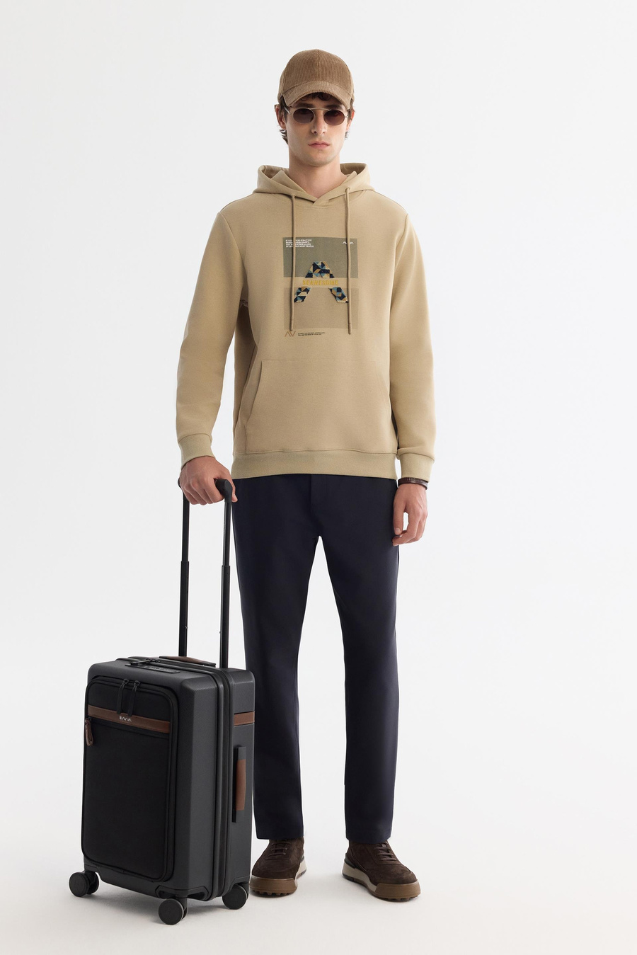 Bej Kapüşonlu Sweatshirt