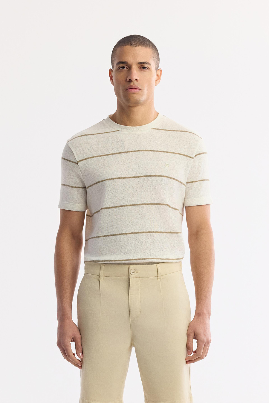 Bej Klasik Bel Apolet Detaylı Selge Relaxed Fit Şort