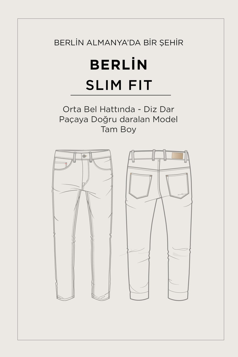 Beige Garment Dyed Washed Jeans