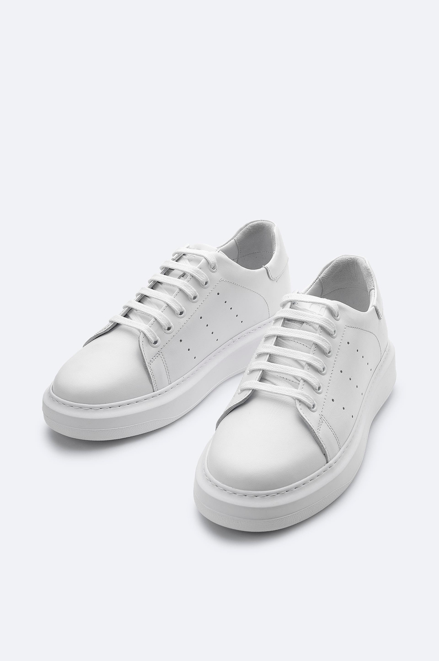 White Leather Casual Shoes