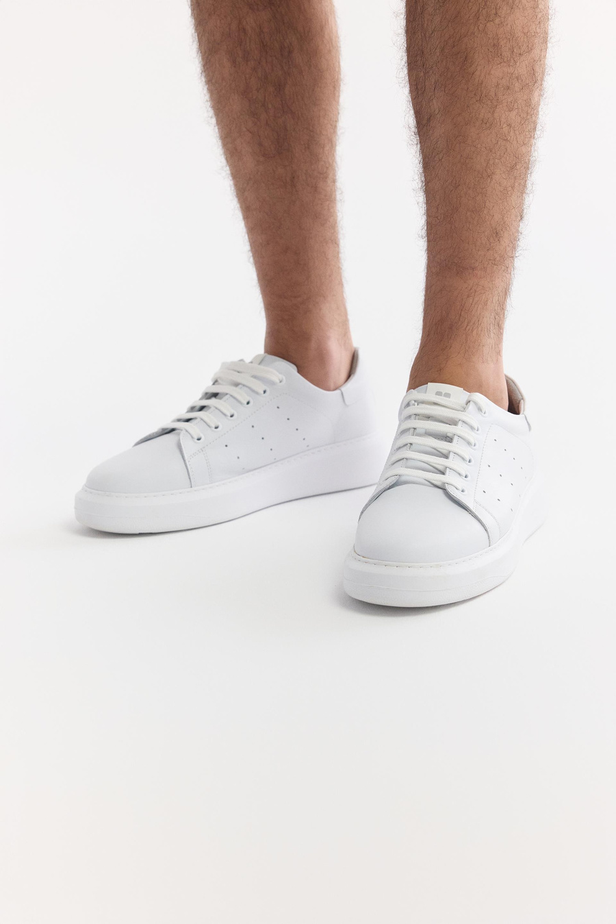 White Leather Casual Shoes