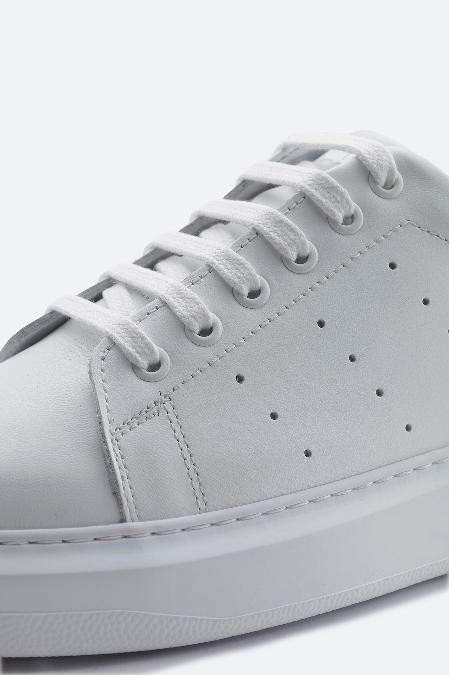 White Leather Casual Shoes