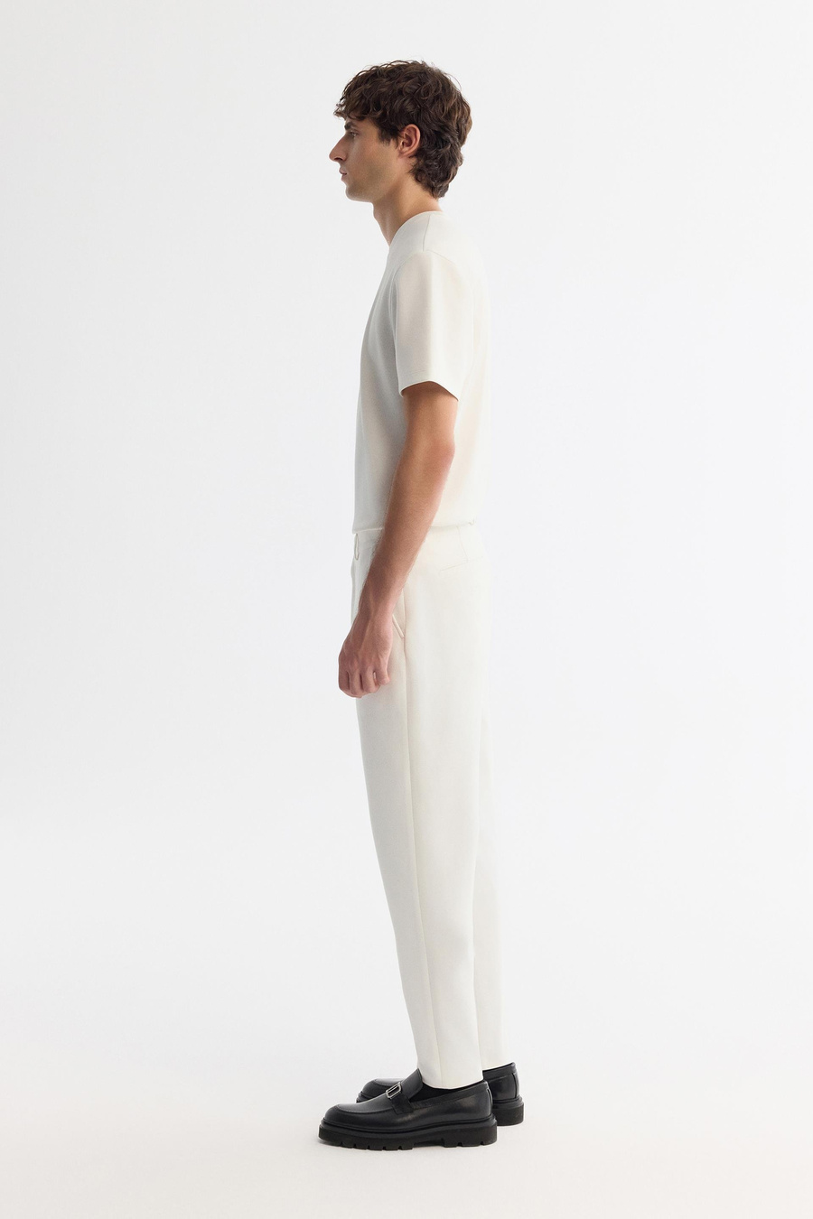 White Knit Trousers