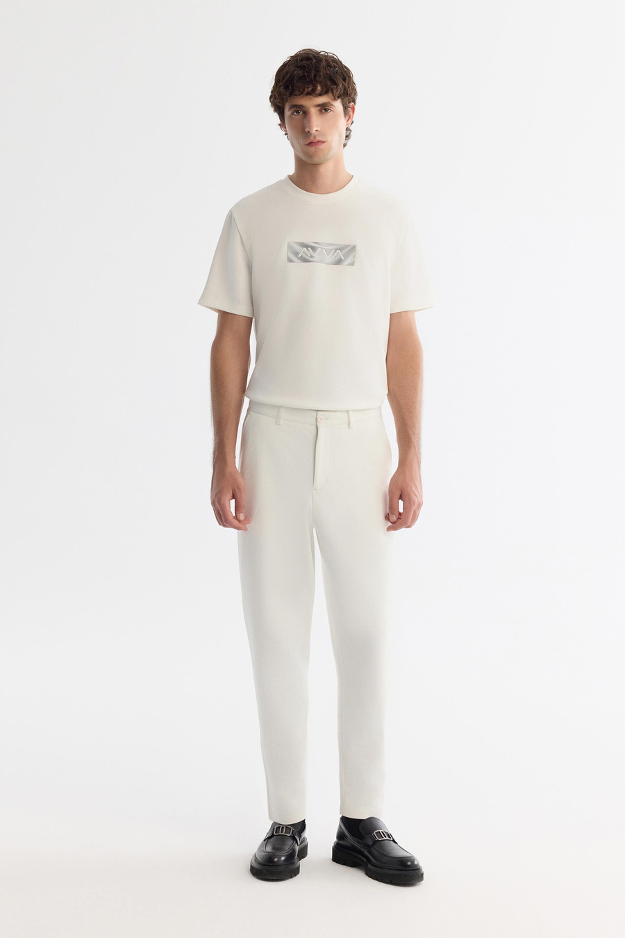 White Knit Trousers