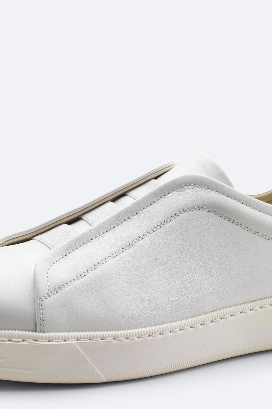 Beyaz Lastik Bantlı Casual Ayakkabı