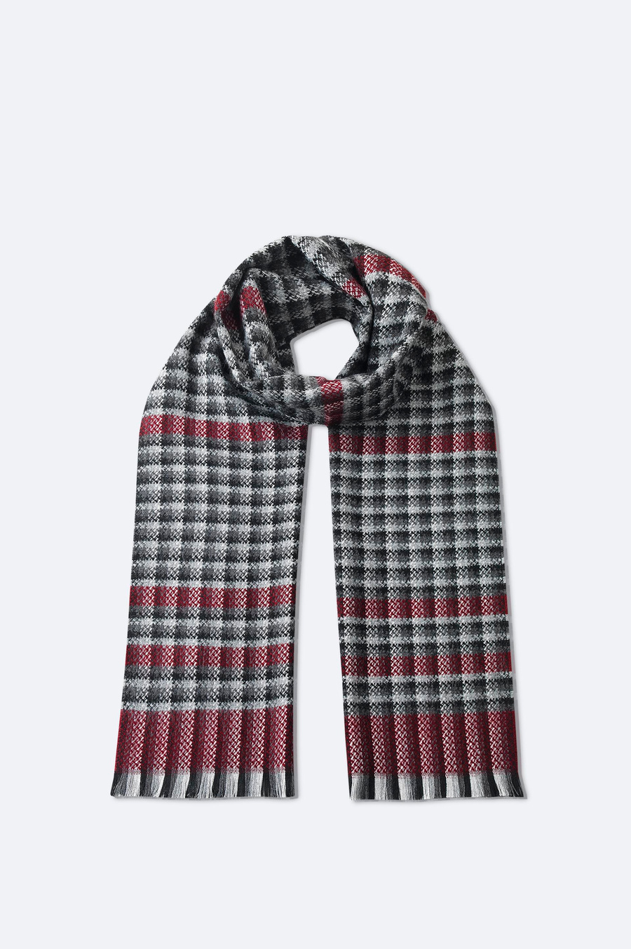 Burgundy-Anthracite Scarf