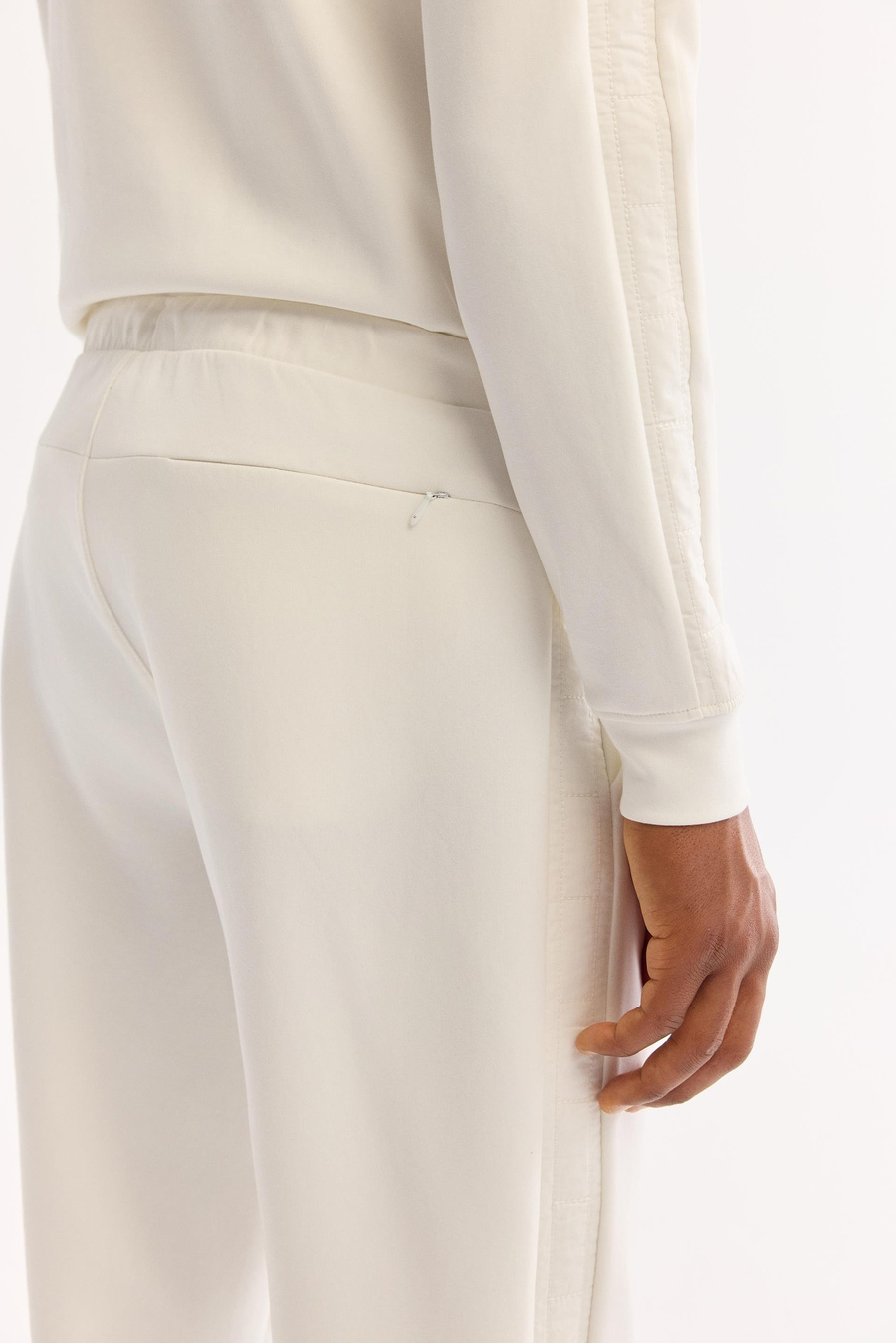 Ekru Bel Lastik Yan cepli Enjeksiyon Baskılı İnterlok  Regular fit Jogger