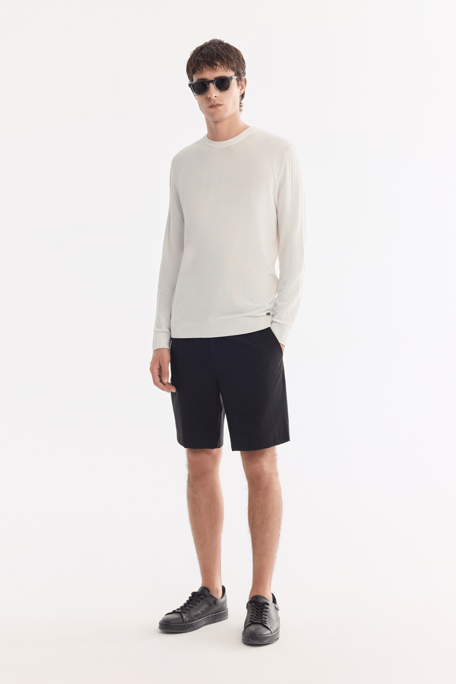 Ekru Bisiklet Yaka Kırışmayan Kolay Ütülenen Kazak