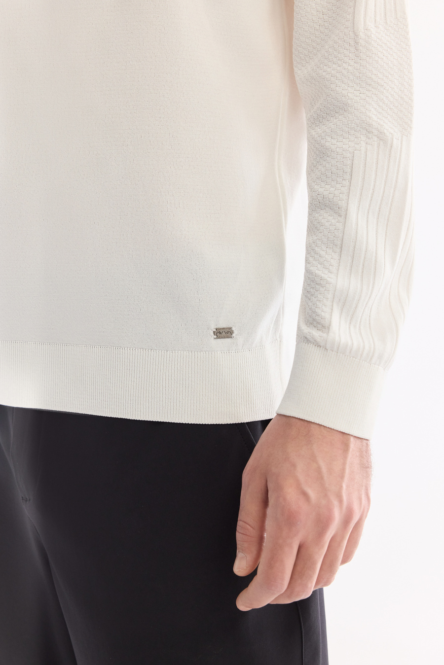 Ekru Bisiklet Yaka Kırışmayan Kolay Ütülenen Kazak