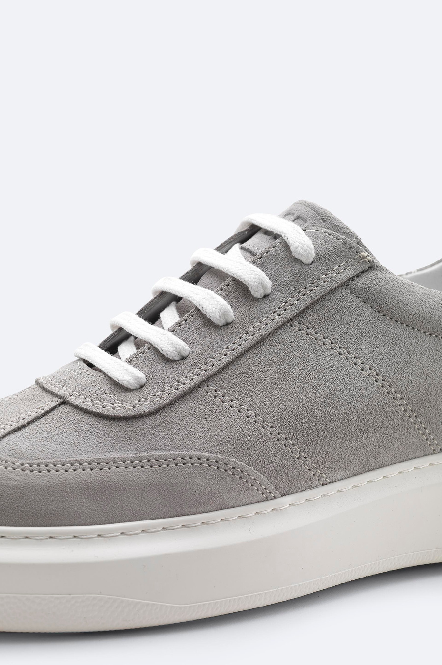 Gri %100 Süet Deri Esnek Taban Casual Ayakkabı