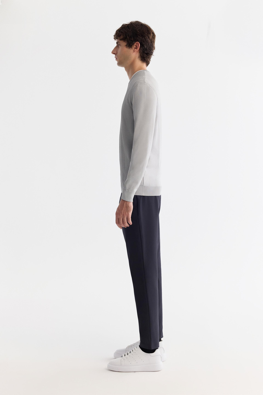 Grey Crew Neck Jumper