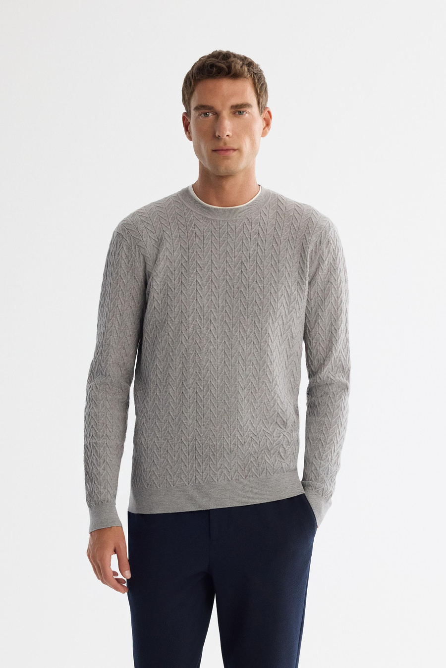 Grey Crew Neck Jumper