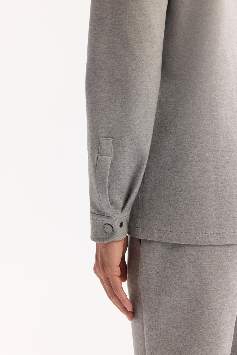 Gri Çift Cep Kapaklı Çıtçıtlı Comfort Fit Gömlek Ceket