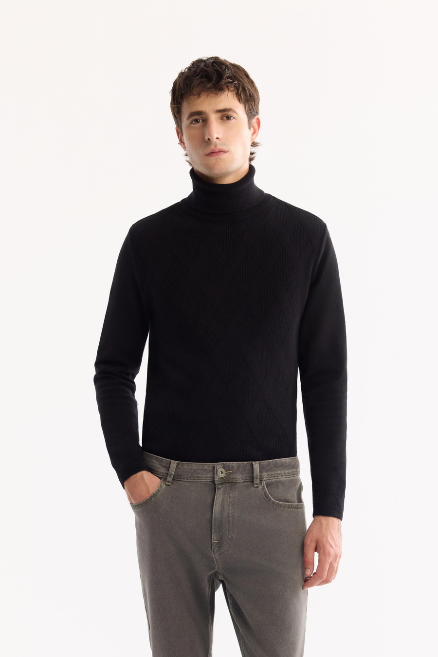 Gri Eskitme Yıkamalı Örme Jean Pantolon