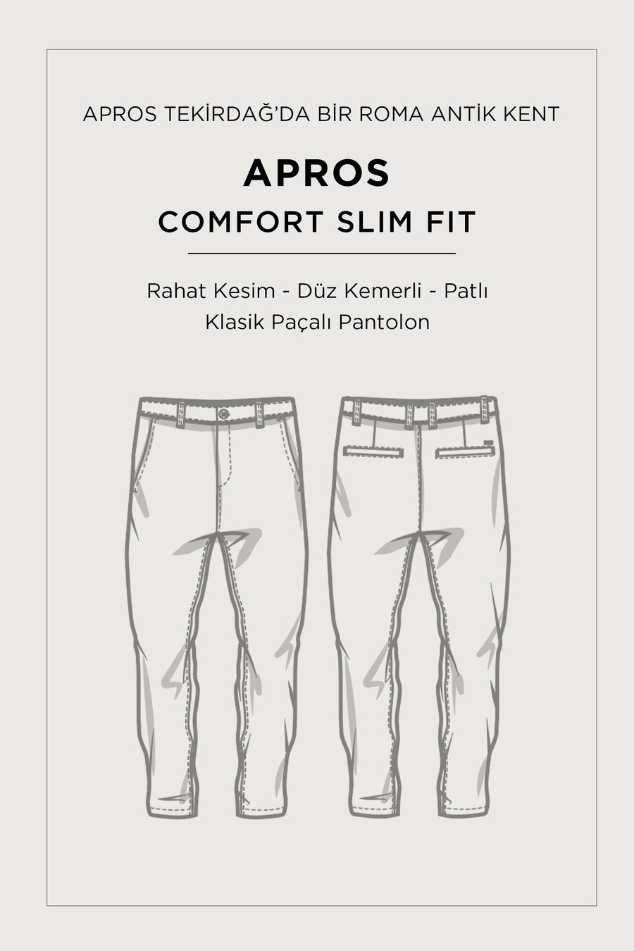 Grey Khaki Classic Waist Soft Touch Chino Pants