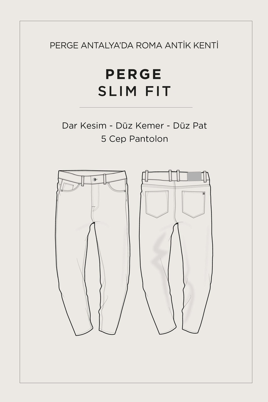 Gri Haki Klasik Bel Soft Touch Pamuklu Pantolon