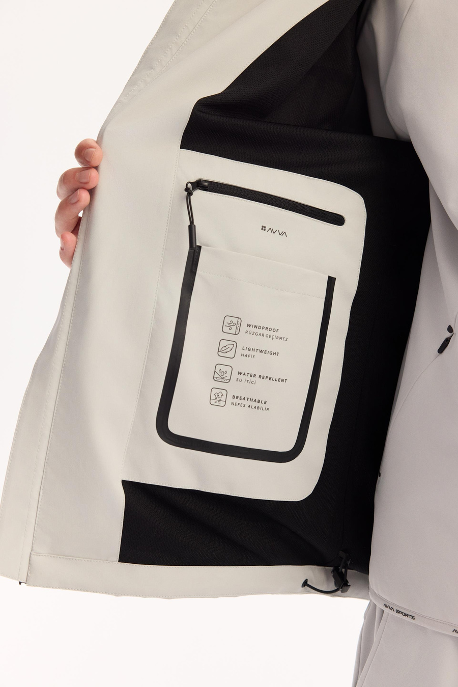 Gri İnce Dolumsuz Mont