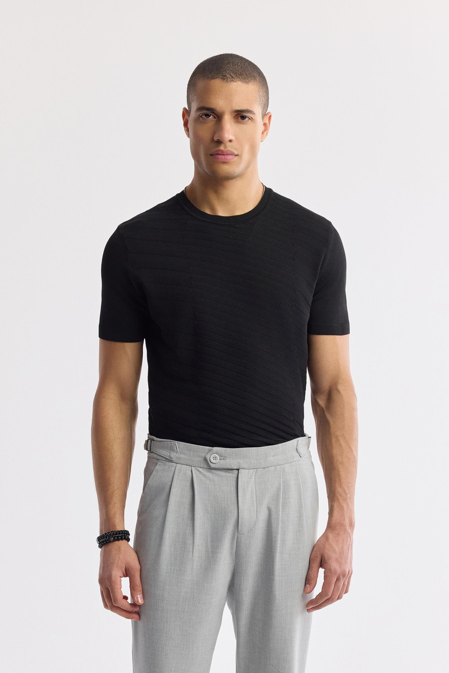 Gri Klasik Bel Pileli Apolet Detaylı Gordion Carrot Fit Pantolon