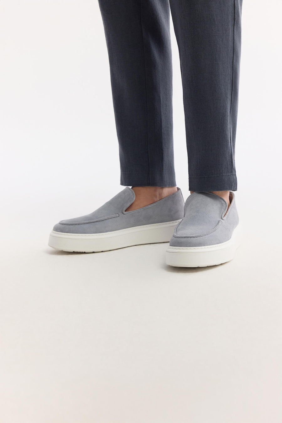 Grey Loafer Shoes
