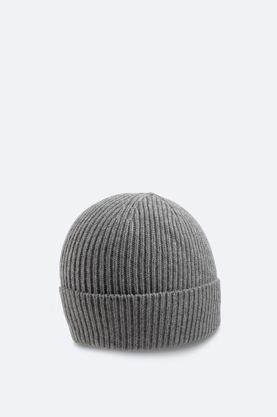 Grey Wool Blend Beanie