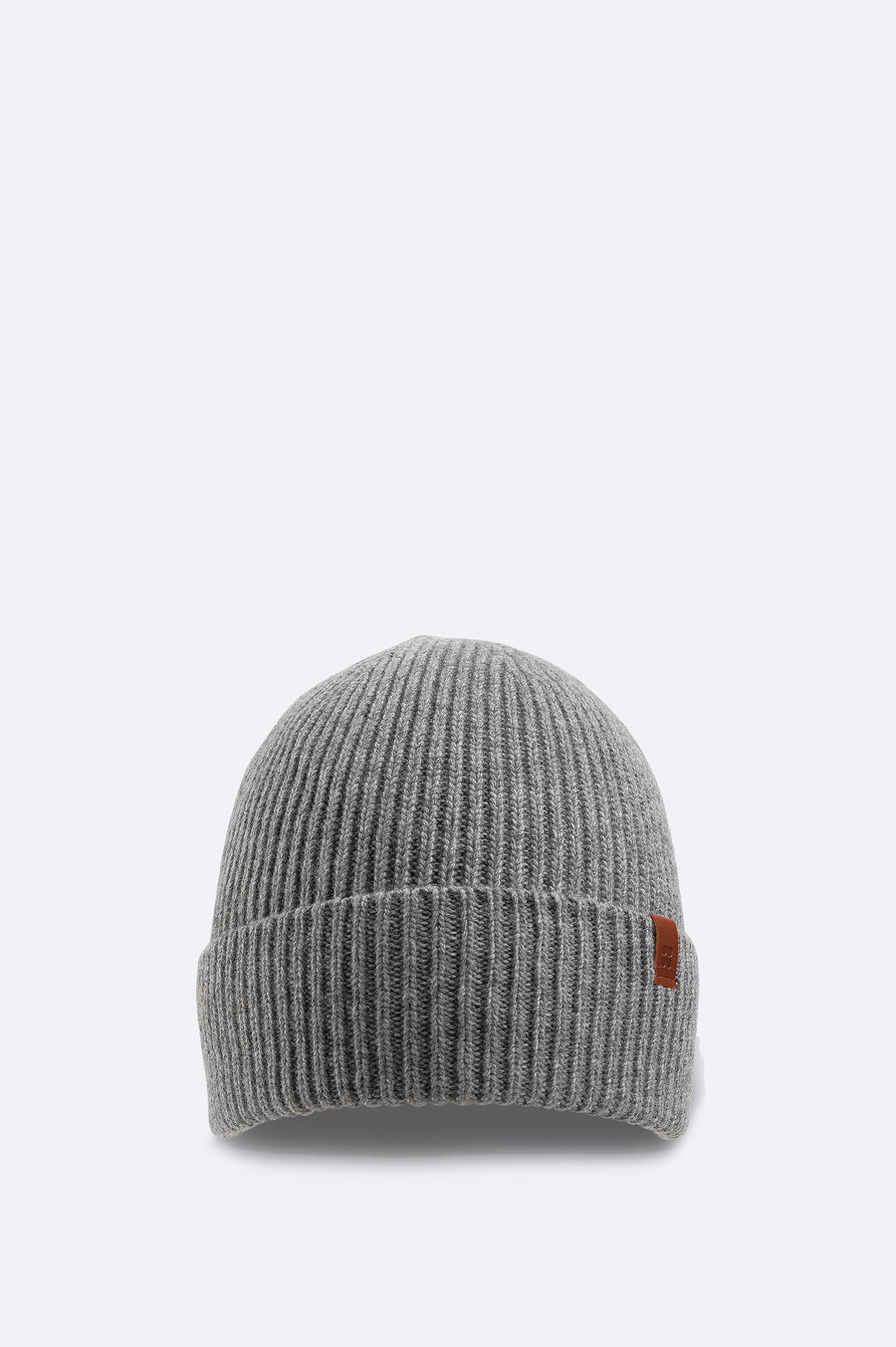 Grey Wool Blend Beanie