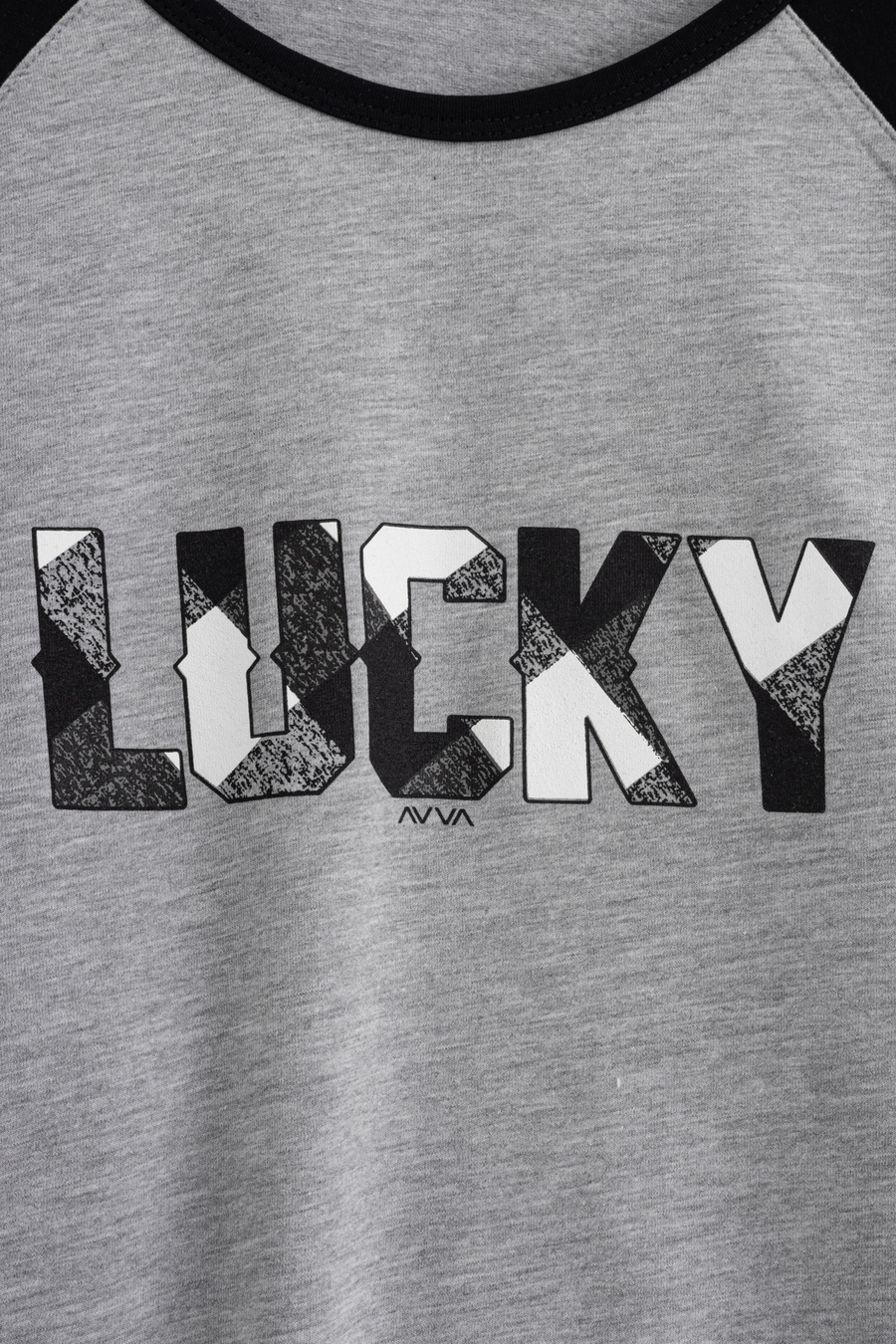 Gri Özel Kutulu Pijama Takımı Bisiklet Yaka Pamuklu Reglan Uzun Kollu