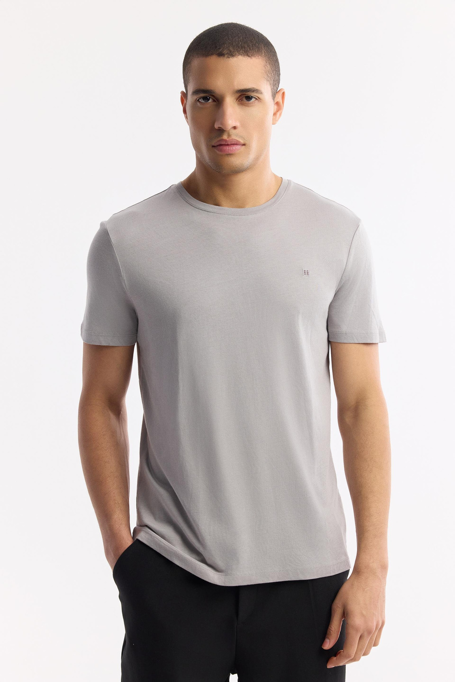 Grey Ultrasoft Crew Neck T-Shirt