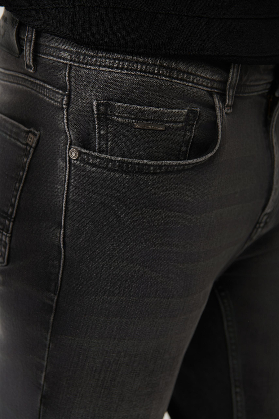 Gri Taş Yıkamalı Overdye Denim