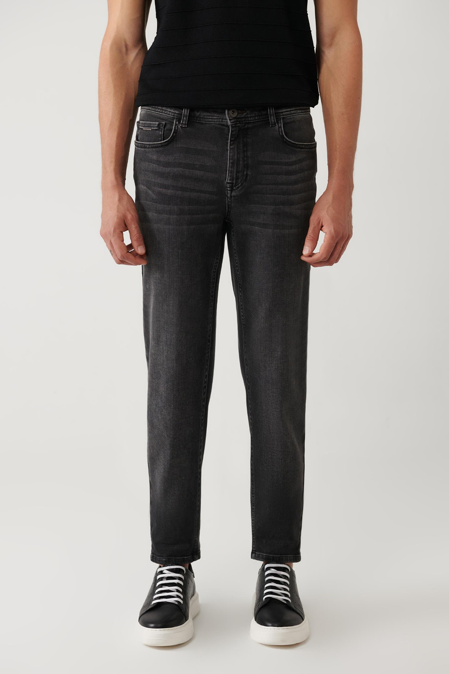 Gri Taş Yıkamalı Overdye Denim