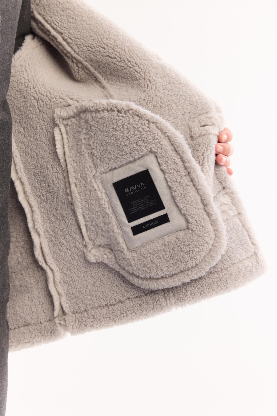 Gri Yakası Kürklü Napa Mont