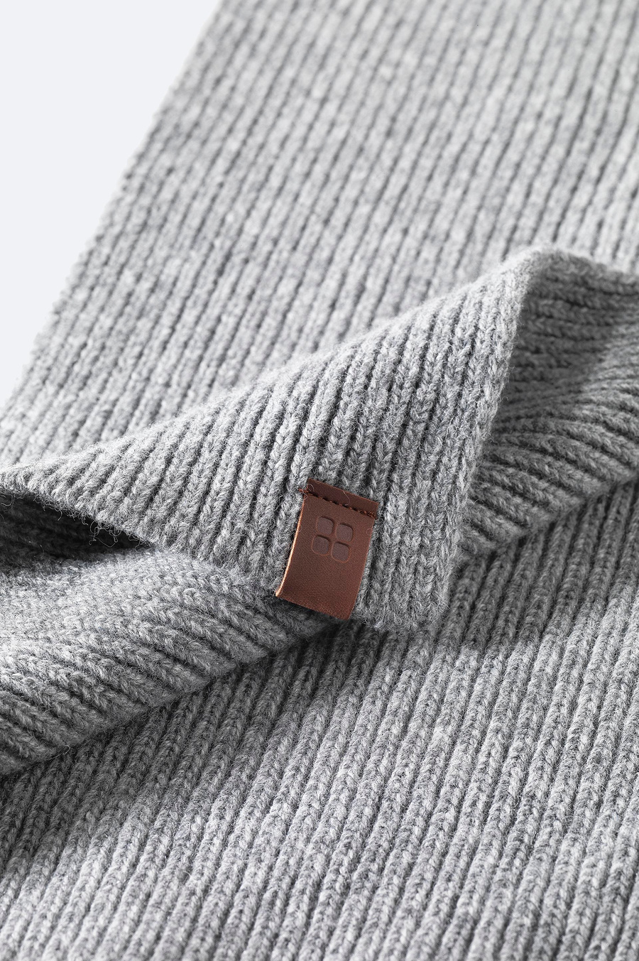 Grey Wool Blend Scarf