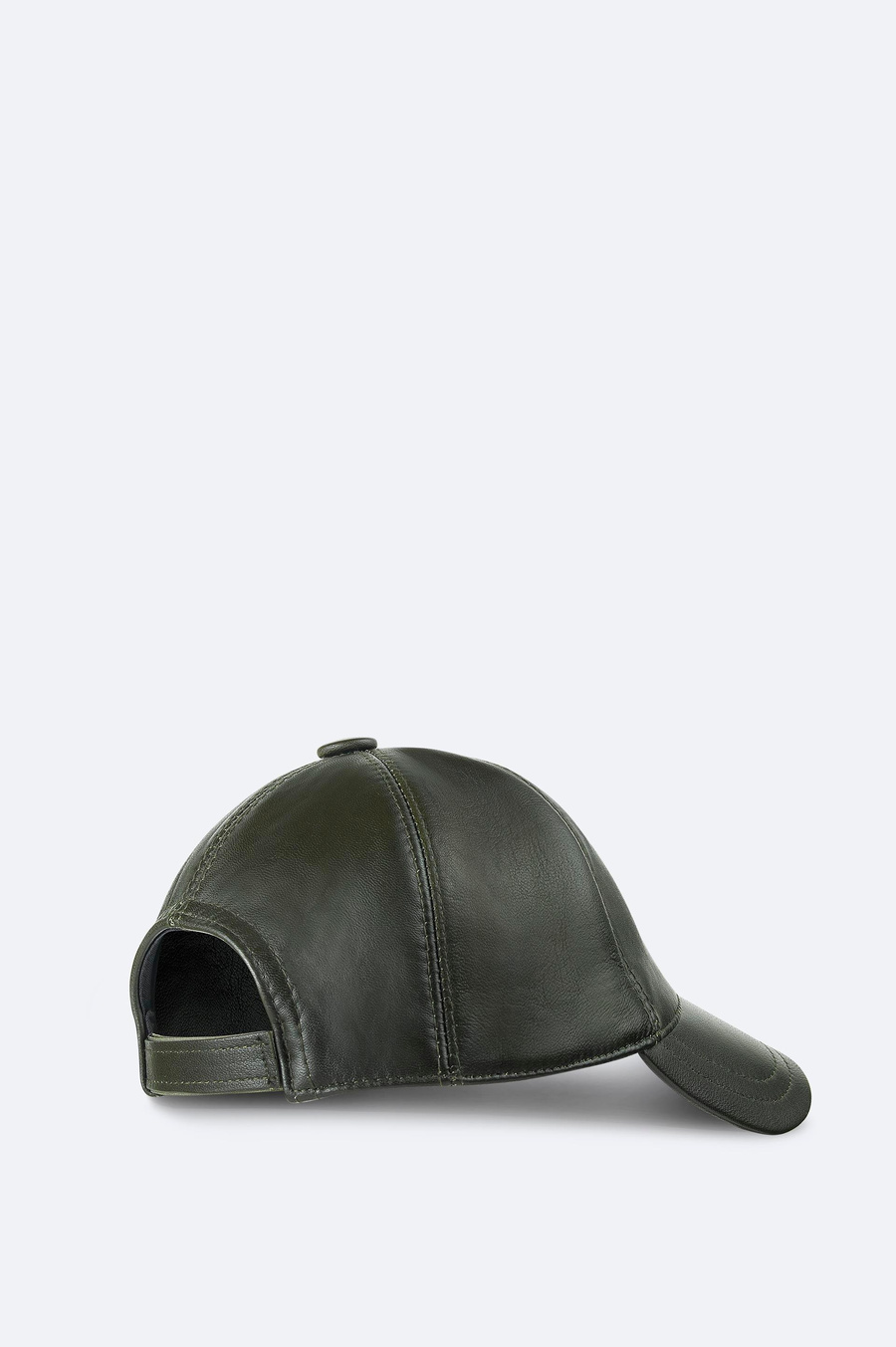 Khaki Leather Cap