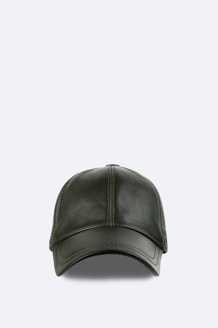Khaki Leather Cap