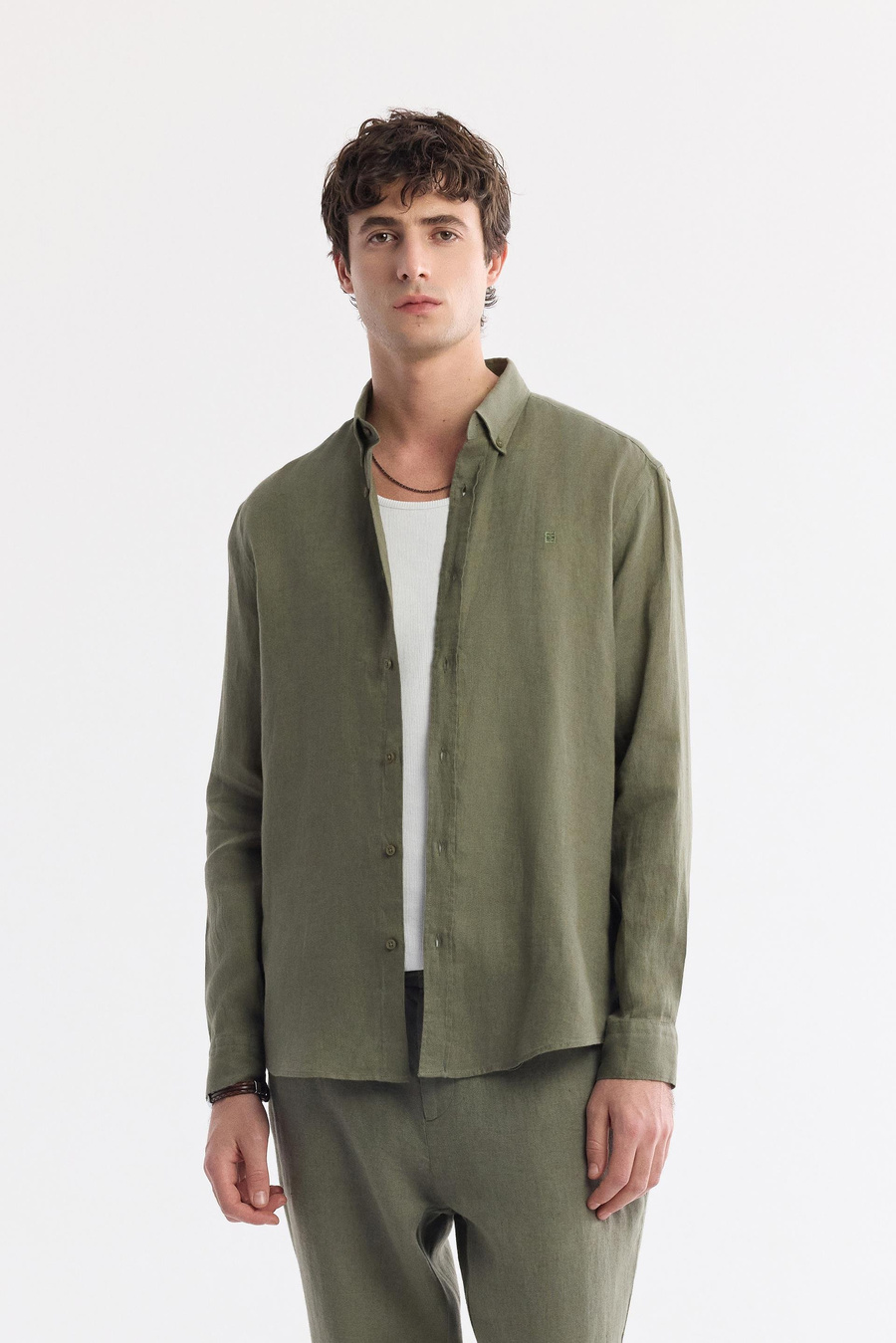Khaki Linen Shirt