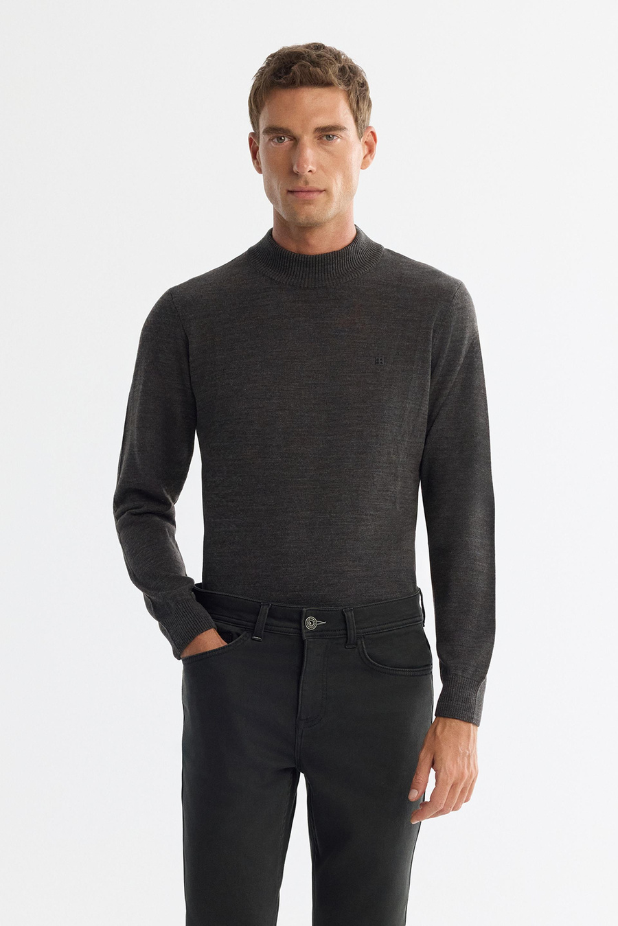 Haki Eskitme Yıkamalı Esnek Jean Pantolon